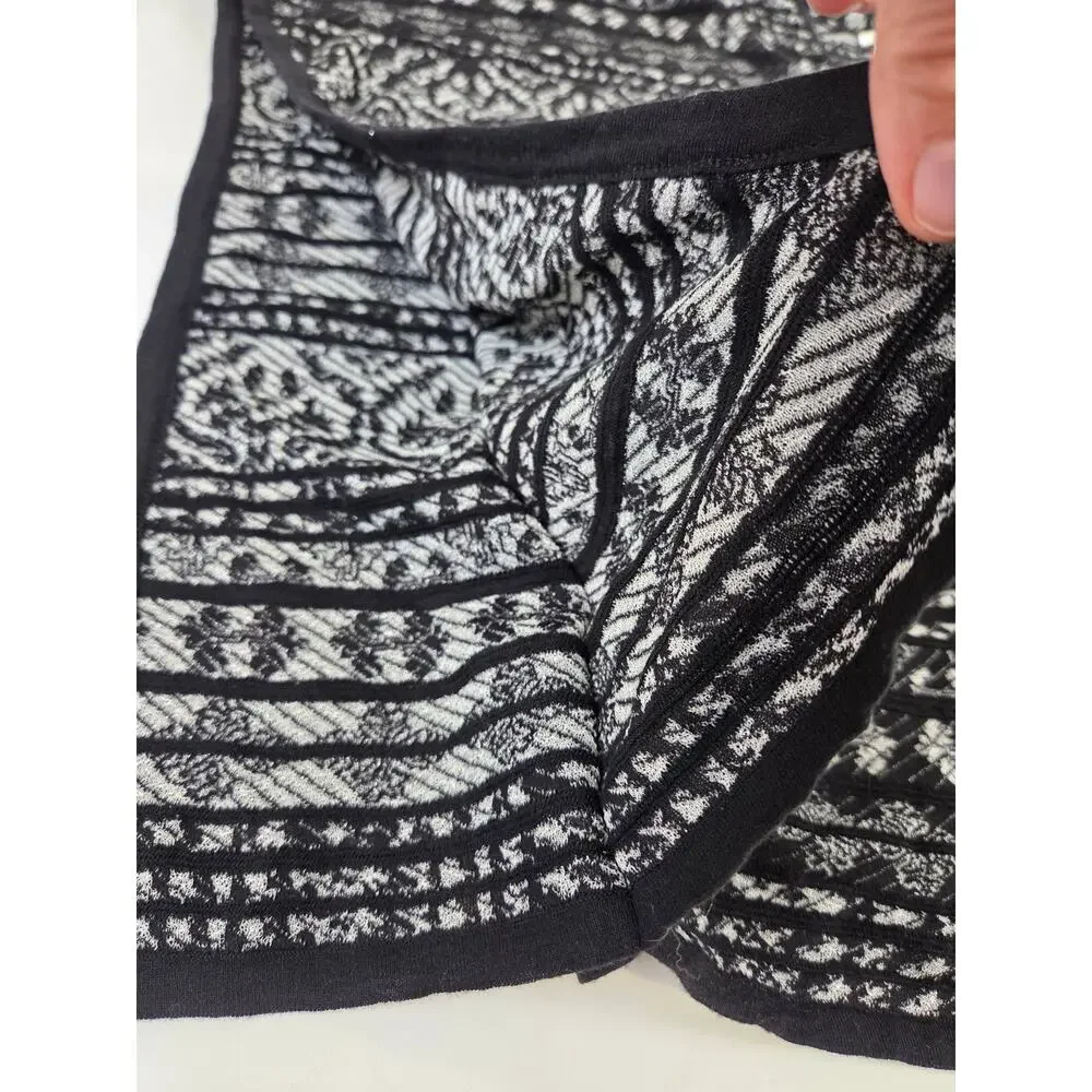 Chico's Dazzling Decoration Lyndie Cardigan Sweater Women's 1 Black Fair Isle